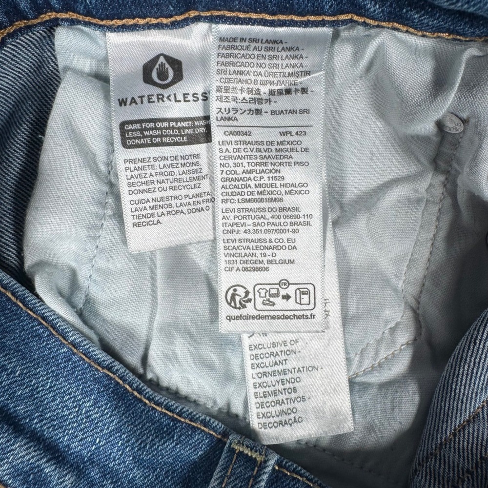 Levis Ribcage Straight Ankle Jeans Blue Denim Button Fly W25 L27 72693-0121 - Picture 6 of 10